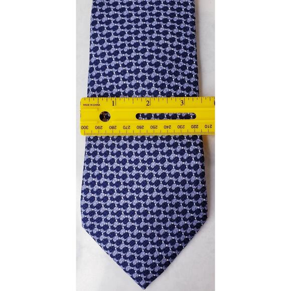 TOM FORD 100% Silk Tie Geometric Blue & Lavendar *A Few Snags on the Underside* - Picture 6 of 8